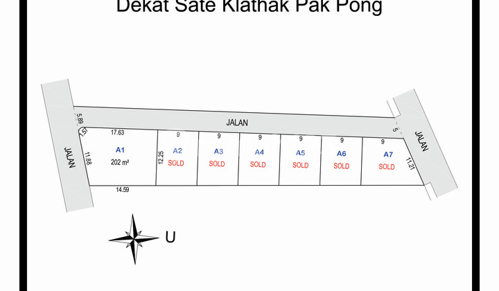 Tanah Barat Banguntapan, Bantul: 3 Jta, SHMP 1