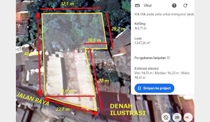 Strategic Land 1,247 M2 in Sawangan, Depok