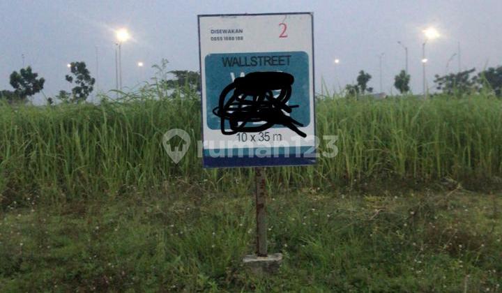 Disewakan Kavling Wallstreet Hadap Jalan Siap Pakai