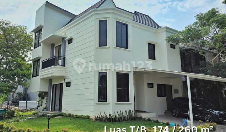 Jual Rumah Hook Bsd The Eminent Cluster Prestigia Dengan Taman Cantik Hadap Utara & Barat