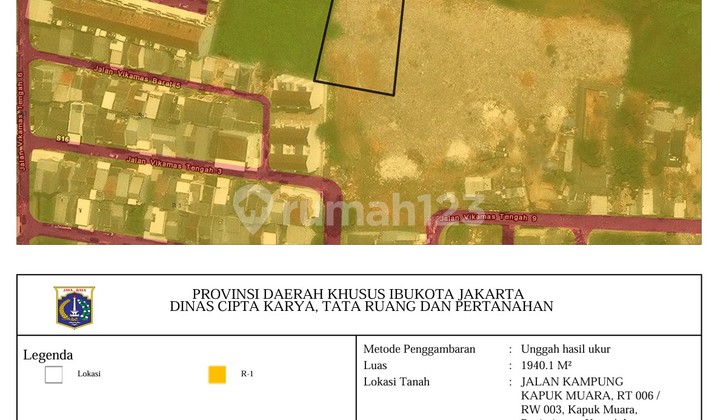 Tanah samping Sekolah Bina Bangsa Pantai Indah Kapuk 35M2 X 52M2 = 1940M2 2