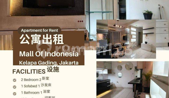Mall of Indonesia (MOI) Apartment Furnished 2 BR 2