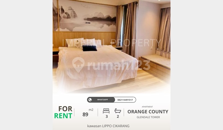 For RENT 3BR Orange County Glendale Tower