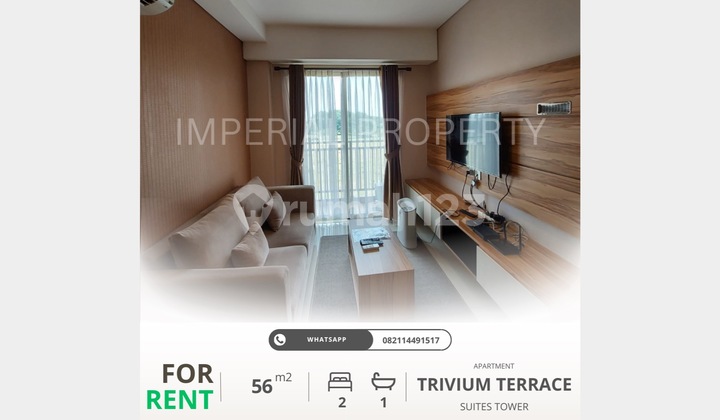 Trivium Terrace Lippo Cikarang – Apartemen 2BR Full Furnished Dekat Kawasan Industri
