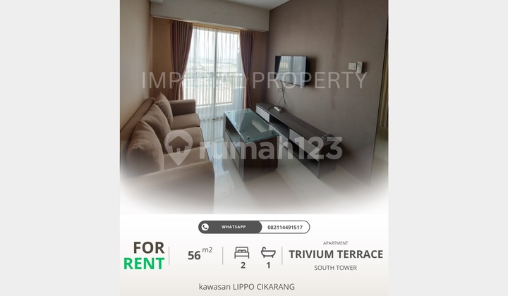 For Rent 2BR Apartment at Trivium Terrace – Complete Facilities, Best Price For Rent 2BR Apartment at Trivium Terrace – Complete Facilities, Best Price