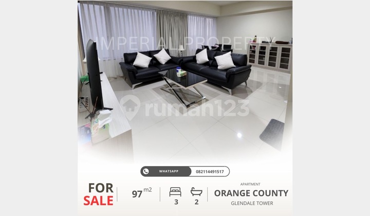 Dijual Unit Orange County Furnished – Akses Tol & Kawasan Industri Dekat