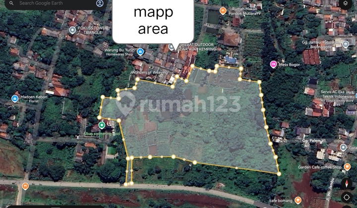Spacious and Productive Land in the Developing Area of Bojong Gede-Kemang, Bogor.