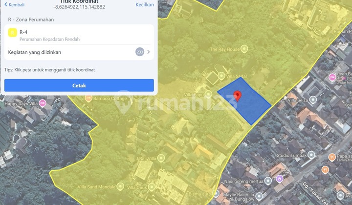 Leasehold Land For Sale - Tiying Tutul, Canggu