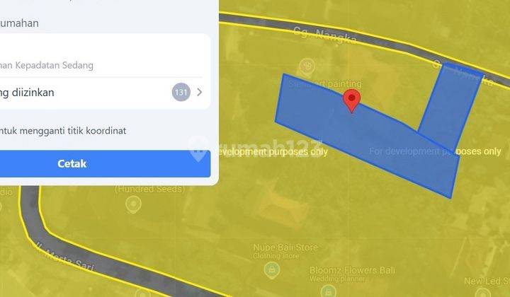 Freehold Land in Kerobokan, area 4.9 Ares.