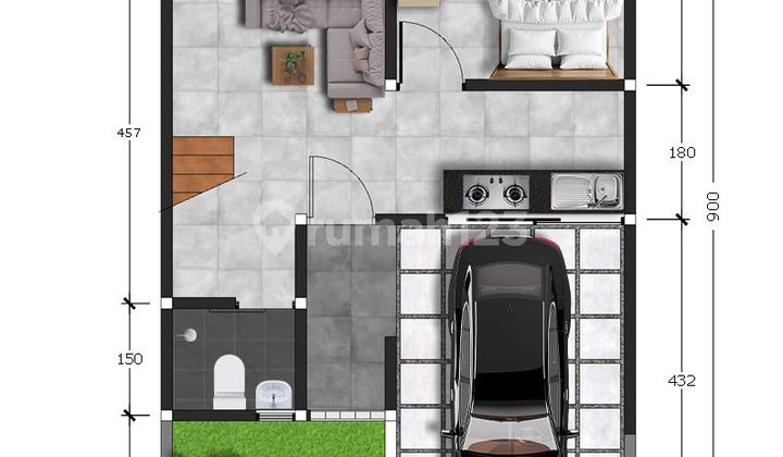 Rumah Indent Minimalis 2 Lantai Dekat Living World Mall Bali 2