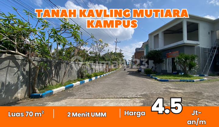Tanah Kavling Murah Belakang UMM Prospek kost, sangat menjanjikan