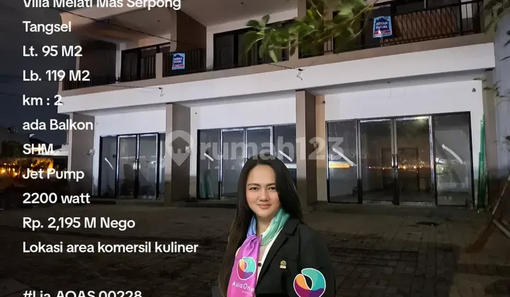 For Sale New 2-Story Shop House Melati Mas Residence Serpong Near Jelupang Toll Road 2