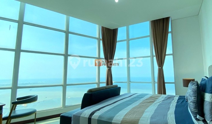 Cuman Satu! Penthouse di Atas Mall Baywalk 3Br 148M2 Full Furnish Siap Huni View Laut Lepas Green Bay Pluit Greenbay