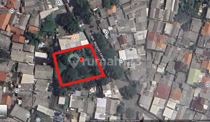 Sukmajaya Land, Depok 819 m2 with Certificate of Ownership