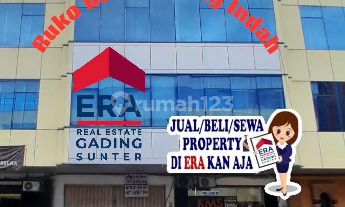 Disewakan Ruko Bukit Gading Indah Kelapa Gading 4,5 Lantai ,Siap Huni,Unfurnished