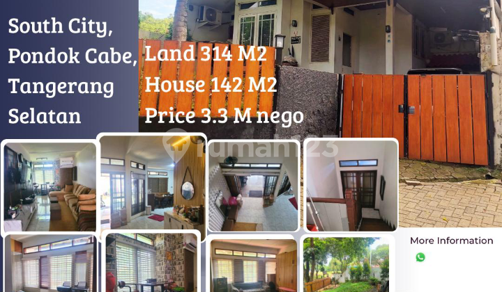 Dijual Rumah 2 Lantai Dengan Tanah Yang Luas, Bebas Banjir