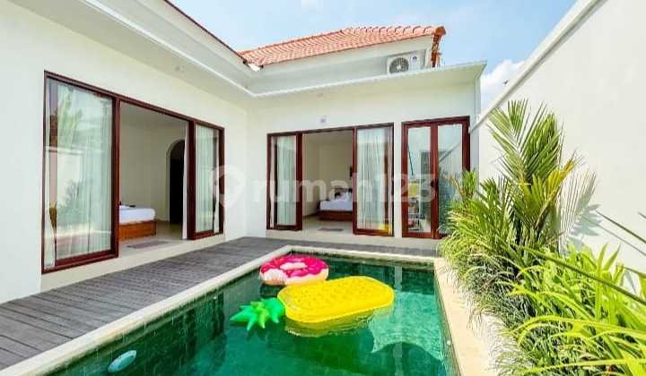 Private Pool Villa Fully Furnished with Rooftop View of Green Rice Fields - Nyanyi Beach Tabanan
