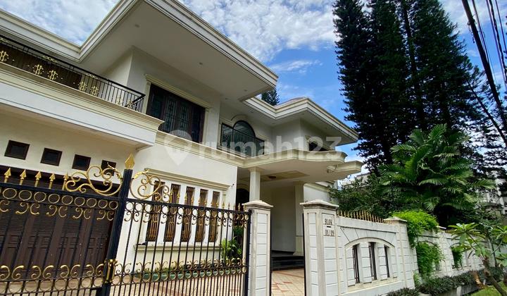 Rumah Mewah Besar Di Jalan Utama Villa Melati Mas – Full Furnish Jati, Lantai Marmer, Lt 700!