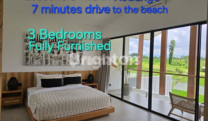 SEWA VILLA di PANTAI KEDUNGU, BALI, 7 Menit berkendara ke Pantai.  

**English Translation:**  
LEASEHOLD VILLA in KEDUNGU BEACH, BALI, 7 Minutes drive to the Beach.