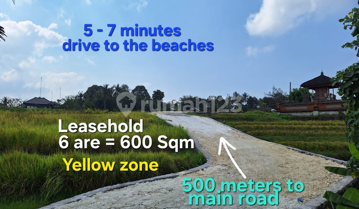 Tanah Sewa di Bengkel Kedungu 5 Menit Berkendara ke Pantai