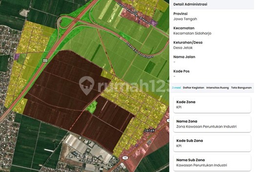 Land for Sale in Sragen Industrial Zone, Near Toll Exit Land for Sale in Sragen Industrial Zone, Near Toll Exit