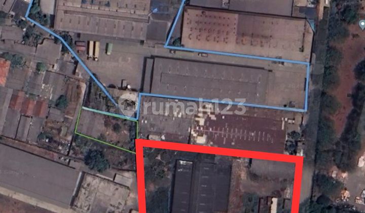 Jl. Raya Manis II, Jatake, Jatiuwung, Tangerang..Dijual Gudang Tua dan Tanah, Gudang Tua Harus Dibangun Ulang, Akses Kontainer 40F, Listrik 5500w, SHGB.