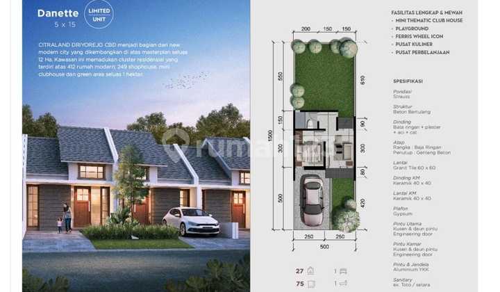 Miliki Rumah Tumbuh di Cluster Mewah Citraland Driyorejo 1