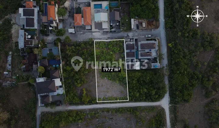 Tanah Freehold Pemandangan Laut dan GWK di Jimbaran