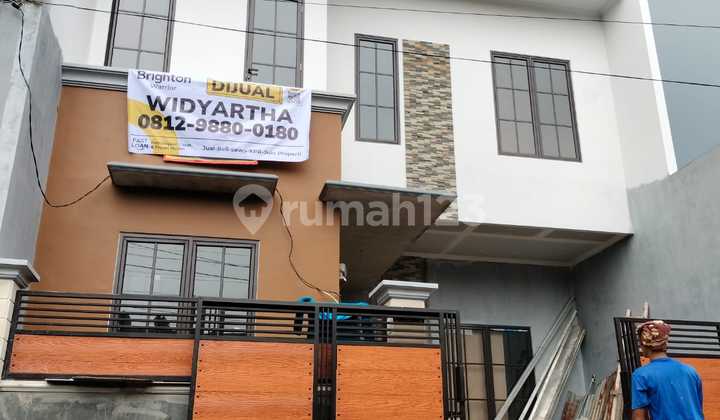 DIJUAL CEPAT!!!, RUMAH BARU 2 LANTAI MINIMALIS MODERN LOKASI STRATEGIS, BEBAS BANJIR, HARGA TERJANGKAU DI KOMPLEK AMBARAPURA KODAU V JATIMEKAR, KOTA BEKASI 1
