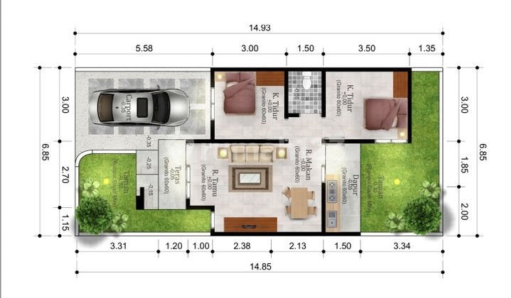 Rumah Siap Huni Hanya 8 Menit Ke Pku Gamping  2