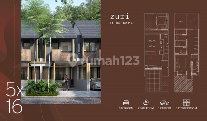 Hunian Baru Cluster Aqeno Rumah 2 Lantai Type Zuri The Grand Kenjeran Bikin Betah Dengan Fasilitasnya 2