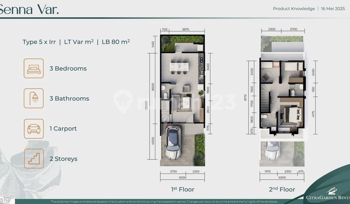 Rumah Siap Huni 2 Lantai Type Senna Citra Garden Bintaro Tangerang Selatan 2
