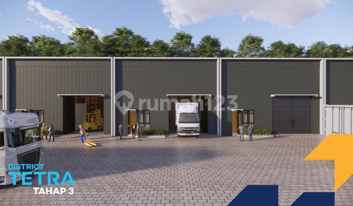 For Sale: Industrial Park Warehouse Unit Type Tetra Phase 3, Construction in Progress, Starting Price 3 Billion.