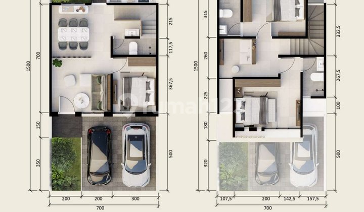 Jual Rumah Bangunan Baru Ready 2 Lantai The Greenlake Surabaya Nol Jalan 
