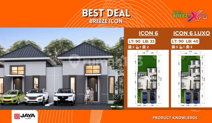 Jual Unit Baru Breeze Icon. 1 Dan 2 Lantai Progres Bangun Dekat Taman Kota Tidak Banjir