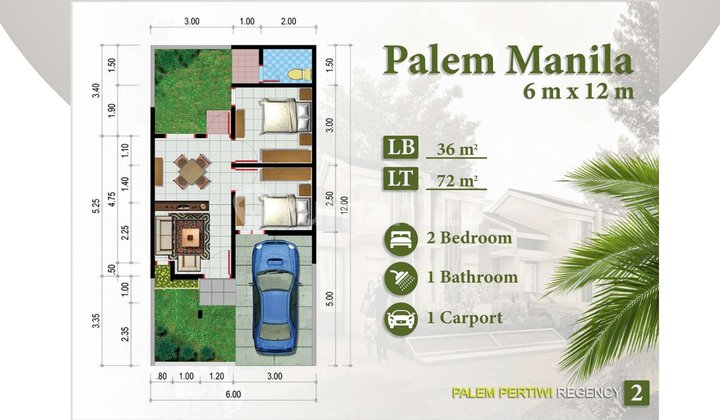 Sell Palm Pertiwi Units Ready to Live In Starting from 6 Meters Wide Affordable 400 Million 2