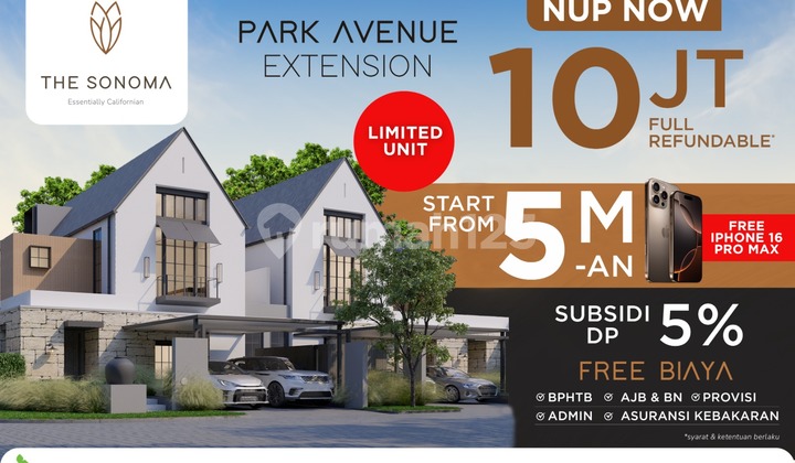 Jual Unit Type The Sonoma 2 Lantai Attic Progres Bangun Dp 5% Saja 2