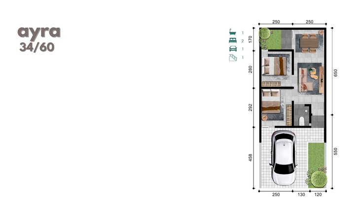 Jual.unit Rumah 1 Llantai Semi Furniah Siap Huni Perumahan Ladiva Menganti