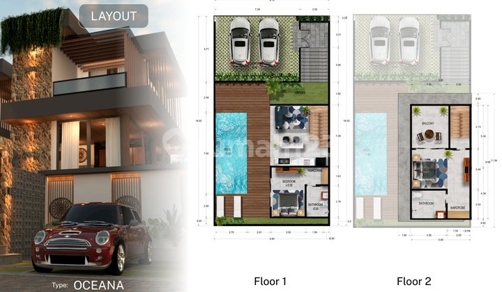 Jual Unit Kaia Villas 2 Lantai Furnish Harga Mulai 2m_an Bali 2
