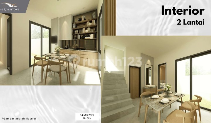 Jual Unit Perumahan Riverstone 1 dan 2 Lantai Progres Bangun