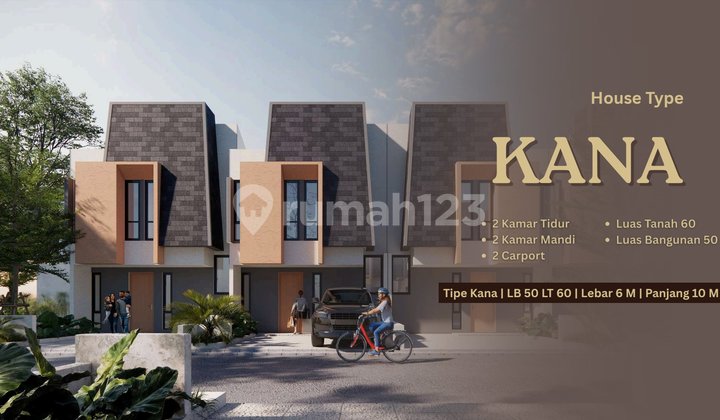 Jual Unit Tanaruma 2 Lantai 2 Kamar Tidur 2 Carvort
