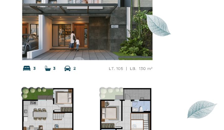 Baru Unit Premium Tierra Residence 2 Lantai Harga Mulai 3m_an