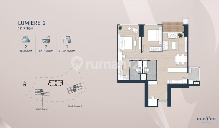 For Sale: Elevee Residence 2-Bedroom Apartment Unit, Ready to Move In, Starting Price 2M-ish. 2