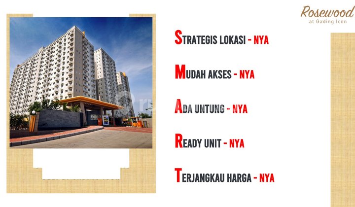 Jual Unit Rosewood Apartemen 2 Bed Furnish Siap Huni Pulo Gadung 