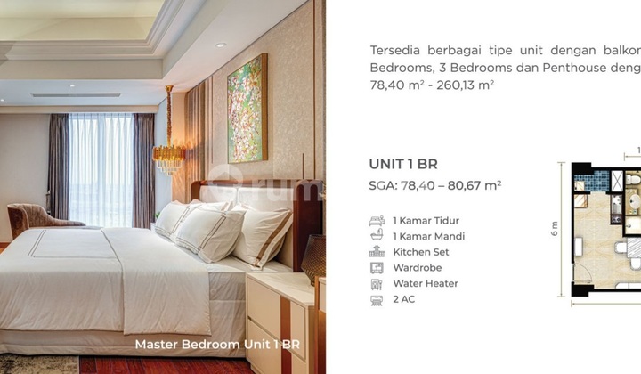 Jual Unit Apartemen One East Ready Semi Furnish Siap Huni 