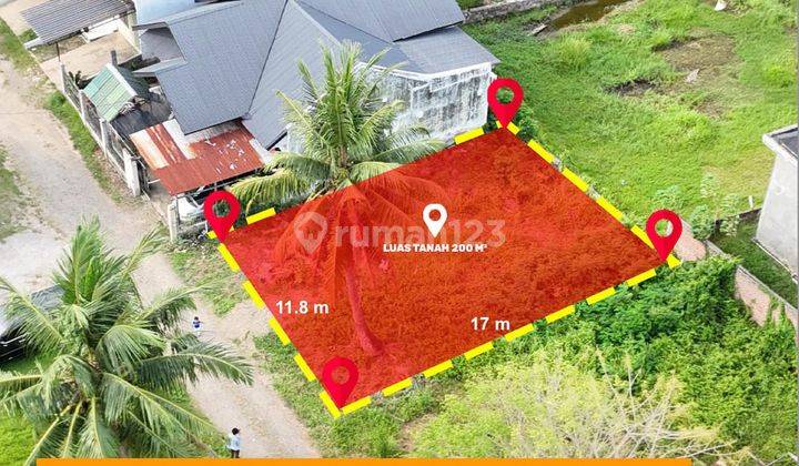 Tanah 200 m2 hanya sekitar 2 menit ke Masjid Baitussalihin Ulee Kareng Banda Aceh 1