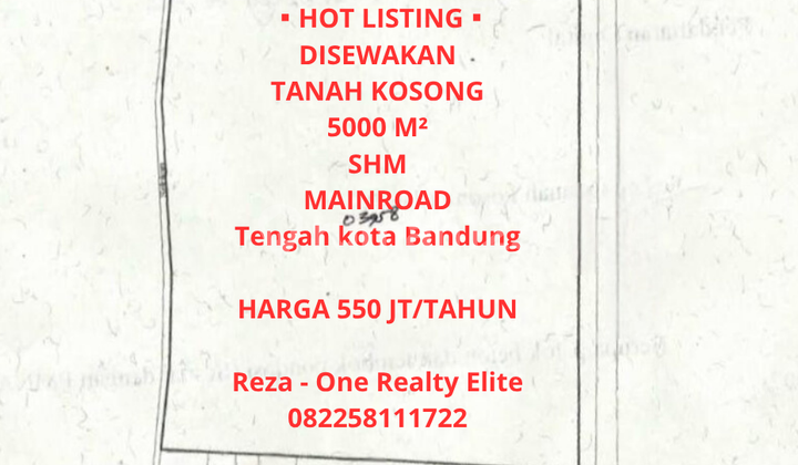 Land Area for Padel Business Space in the Center of Bandung City, Otista Land Area for Padel Business Space in the Center of Bandung City, Otista