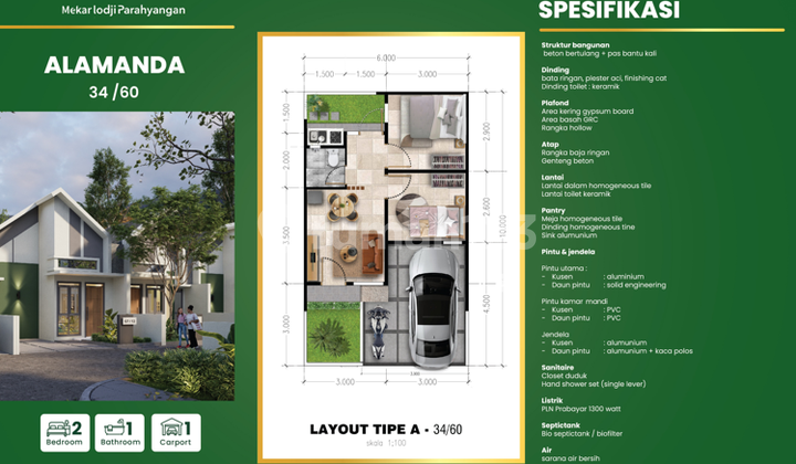 NEW Rumah Bagus Di Mekar Lodji Parahyangan Rancaekek, Bandung 2