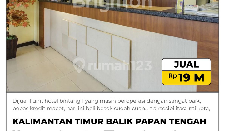 For Sale 1 Unit 1-Star Hotel Still Operating Very Well, Free from Bad Credit, Buy Today Profit Tomorrow...