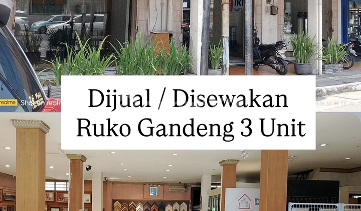 For Sale / For Rent 3 Units of Ready-to-Use Row Shophouses in Downtown Medan